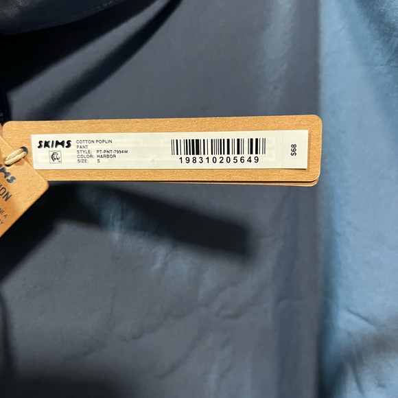 SKIMS Slate Blue Wide-Leg Pants - Picture 3 of 7